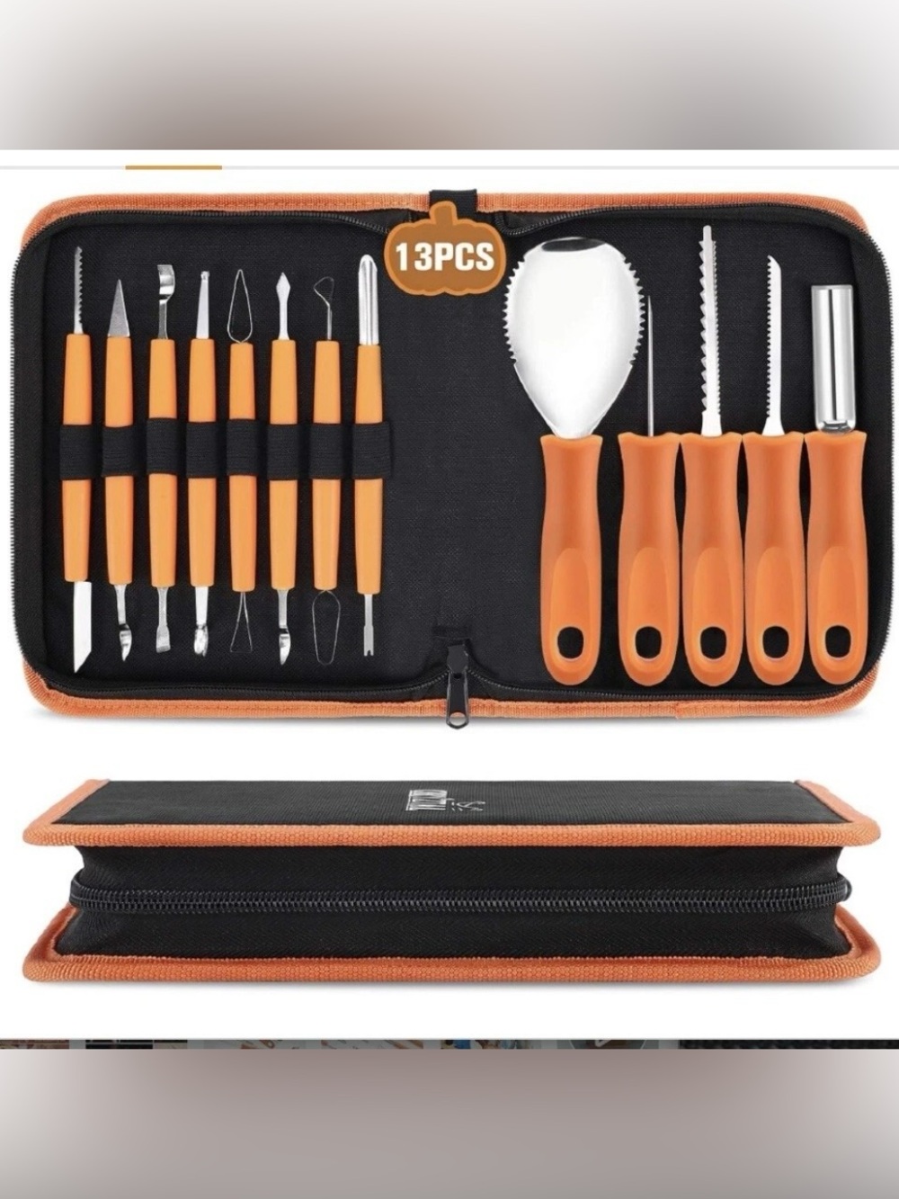 Chryztal 13PC Pumpkin Carving Kit Halloween Jack O Lantern Sculpting Tools